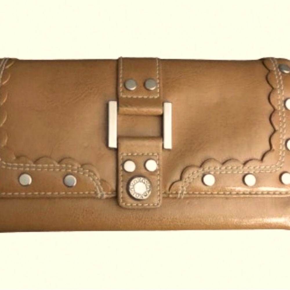 XOXO clutch style wallet with silver studs EUC